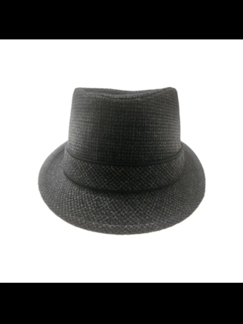 Sean John Gray/Black Polyester Fedora Hat, Y2K